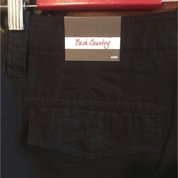 Men's Size 44W Back Country Cotton Black Cargo Shorts - Picture 7 of 8